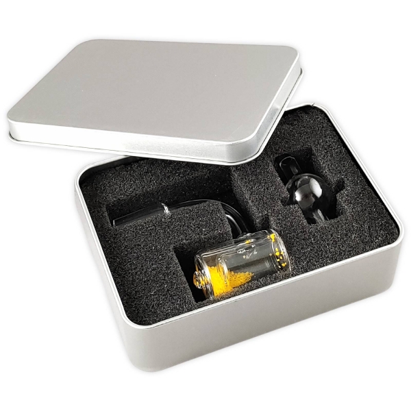 Dabbing Glasbanger Set Bongkopf 14.5 Schliff mit Carb Cap Aufsatz 3